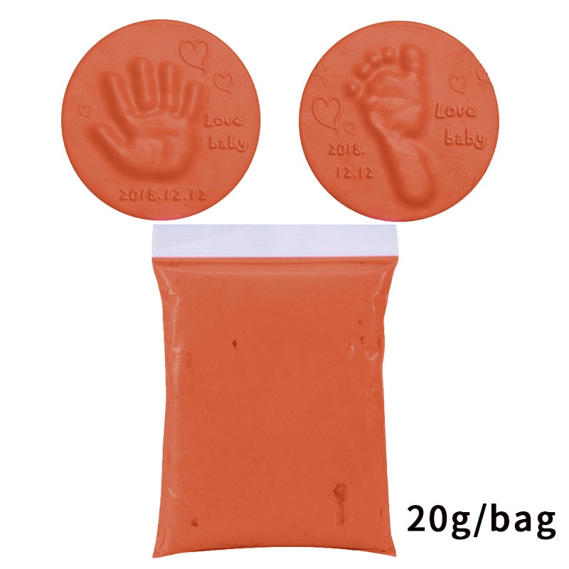 2020 Baby Care Air Drying Soft Clay Baby Handprint Footprint Imprint Kit Casting Parent-child Hand Inkpad Fingerprint Kids Toys